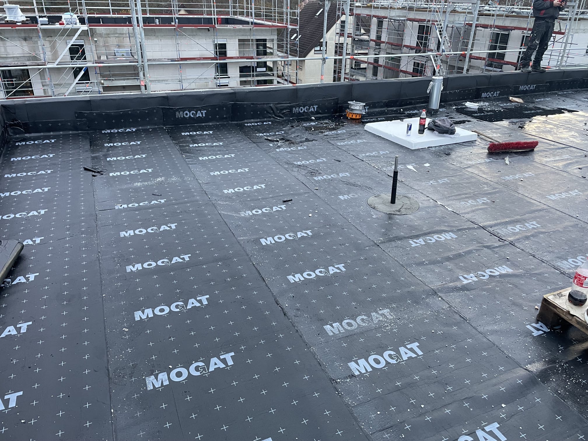 Instalación de lámina asfáltica bicapa termosellada